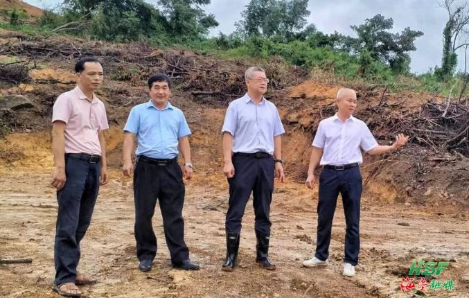 艾轶伦实地调研牛岭农场公司榴莲蜜种植基地建设情况。。。梅继林 摄